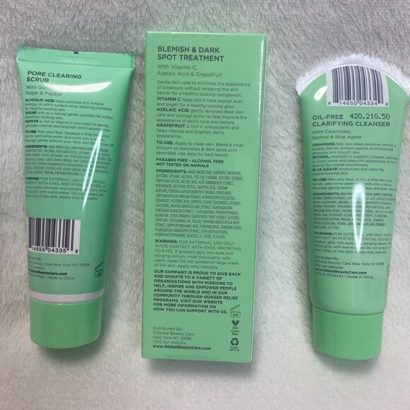 Global Beauty Care Blemish Control 3-Piece Set With Scrub Treatment & Cleanser - Picture 2 of 5